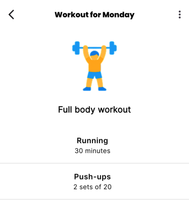 Workout tracking